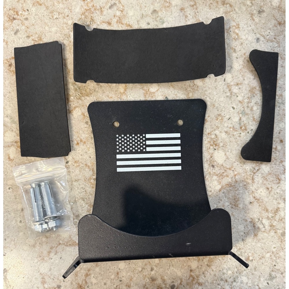 Heavy Duty Steel Wall Mount Tool Hanger American Flag Garage Organizer Black